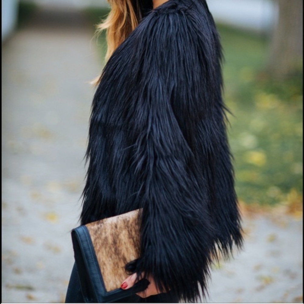 Urban outfitters faux fur coat